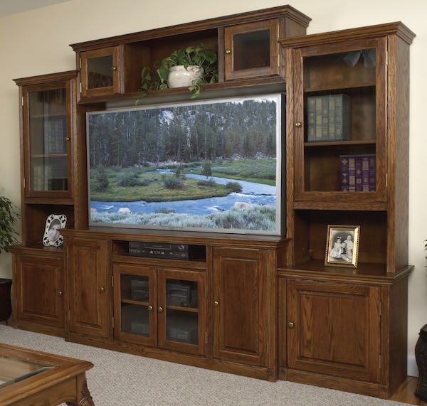 Arthur Brown entertainment center with hutches