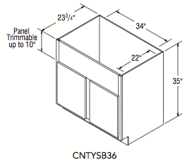 Country Sink Base Cabinet - Aristokraft Cabinetry