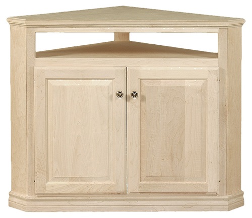 WC_3A1101: Traditional Entertainment Corner TV Cabinet, 5-1/4" return sides x 33" from corner x 34"h