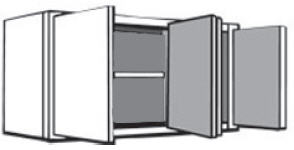 W4824: Kitchen Wall Cabinet, 48"w x 24"h x 12"d