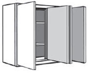 W4830: Kitchen Wall Cabinet, 48"w x 30"h x 12"d