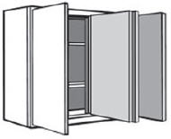 W4836: Kitchen Wall Cabinet, 48"w x 36"h x 12"d