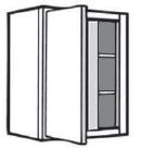 WBL_3030: Kitchen Corner Wall Cabinet with Blind, 30"w x  30"h x 12"d