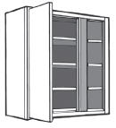 WBL_2442: Kitchen Corner Wall Cabinet with Blind, 24"w x 42"h x 12"d
