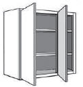 WBL_3630: Kitchen Corner Wall Cabinet with Blind, 36"w x 30"h x 12"d