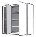 WBL_4242: Kitchen Corner Wall Cabinet with Blind, 42"w x 42"h x 12"d