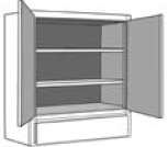 WD2436: Kitchen Wall Cabinet with Drawer, 24"w x 36"h x 12"d