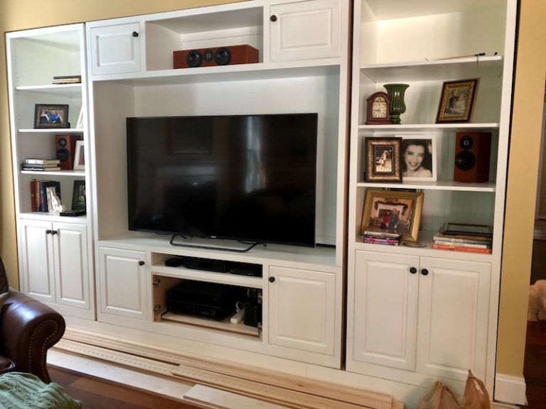 Creating a Built-in Entertainment System - Custom Cabinet and Bookcase ...