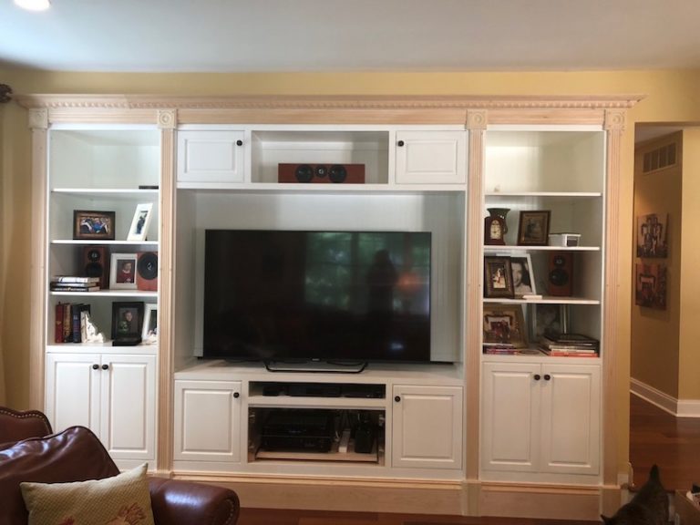 Creating a Built-in Entertainment System - Custom Cabinet and Bookcase ...