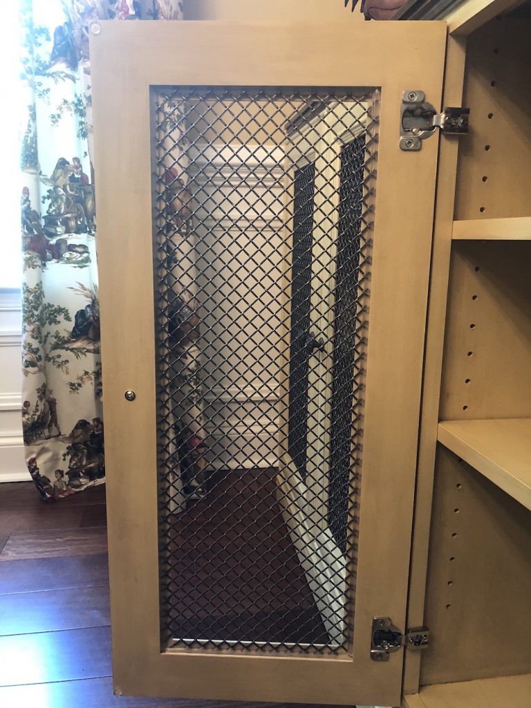 Convert Glass Doors to Wire Mesh - Custom Cabinet and Bookcase